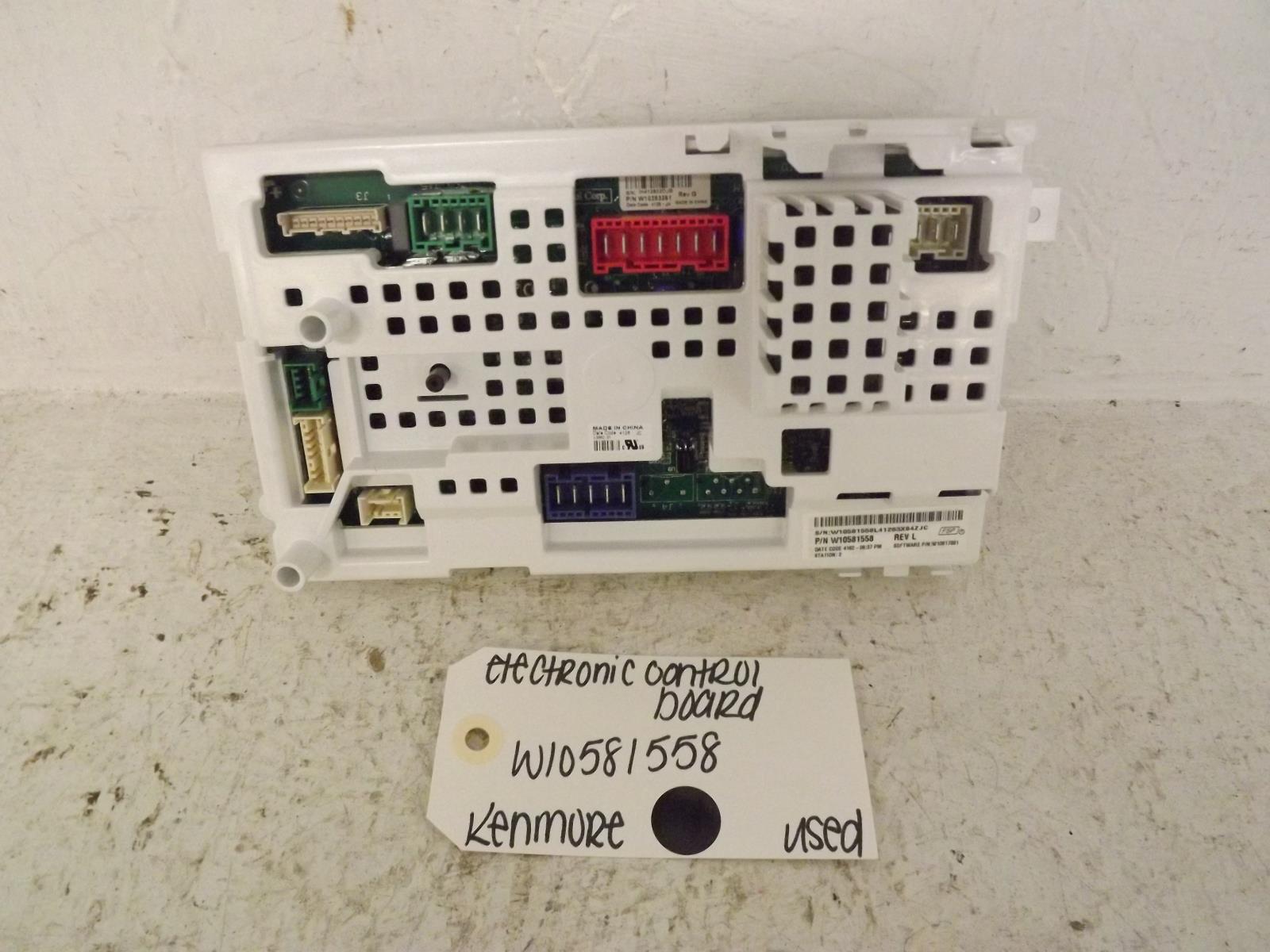 Kenmore Washer W10581558 Electronic Control Board Used Kenmore Washer W10581558 Electronic Control Board Used